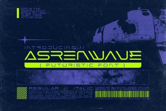 Asrenwave: A Futuristic Display Font for Modern Web Design